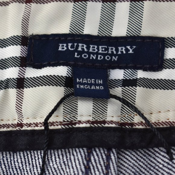BURBERRY: Blue, Denim & "Nova Check" A-Line Skirt - Picture 8 of 8